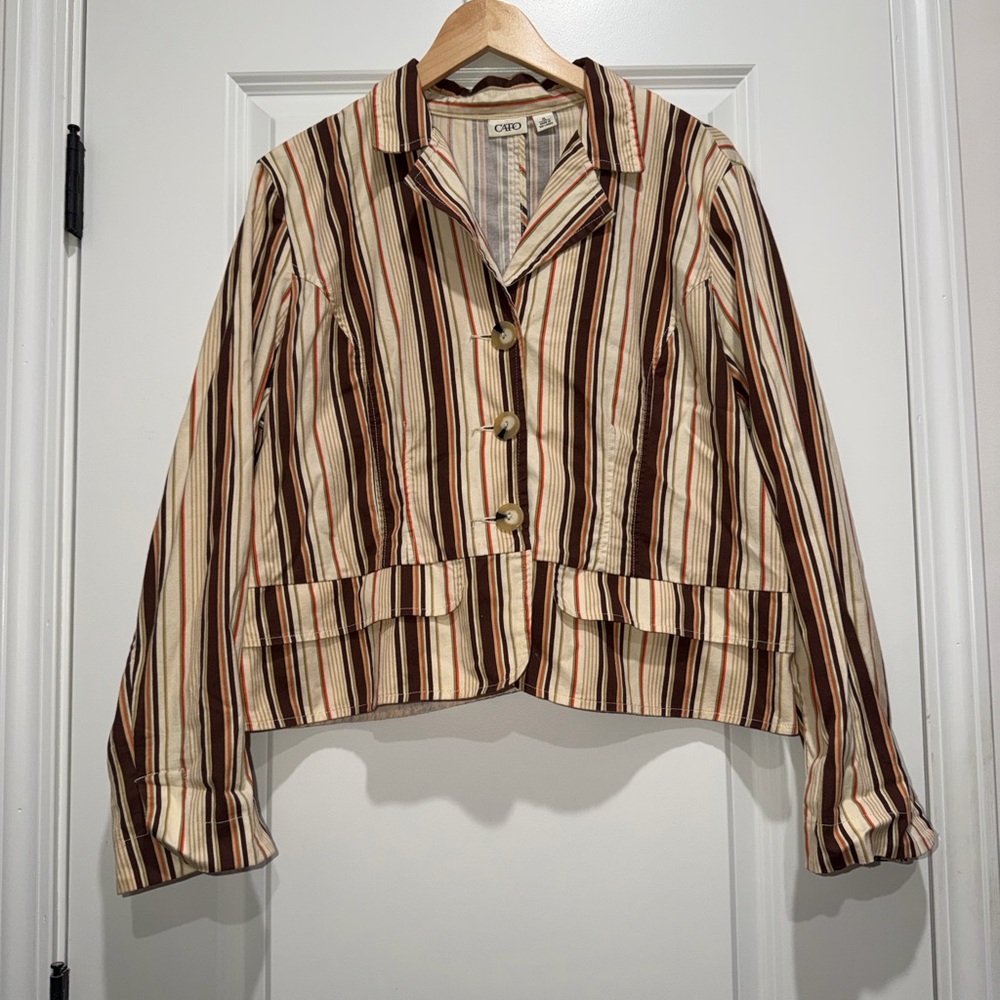 Y2K‎ Cato Women’s Striped Blazer Jacket size XL